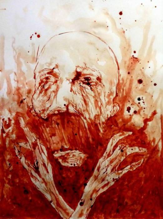 Картины кровью Максиме Таккарди